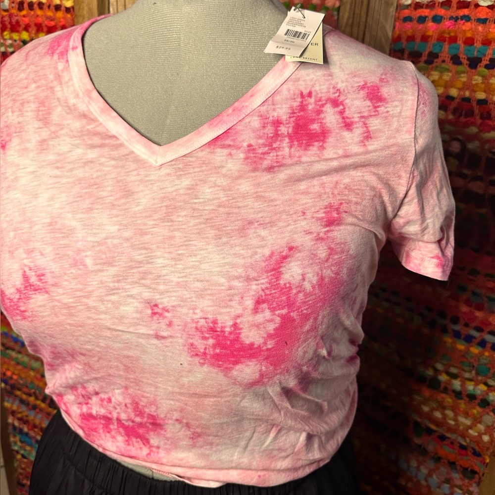 Lane Bryant Pink Tie Dye Tee NWT